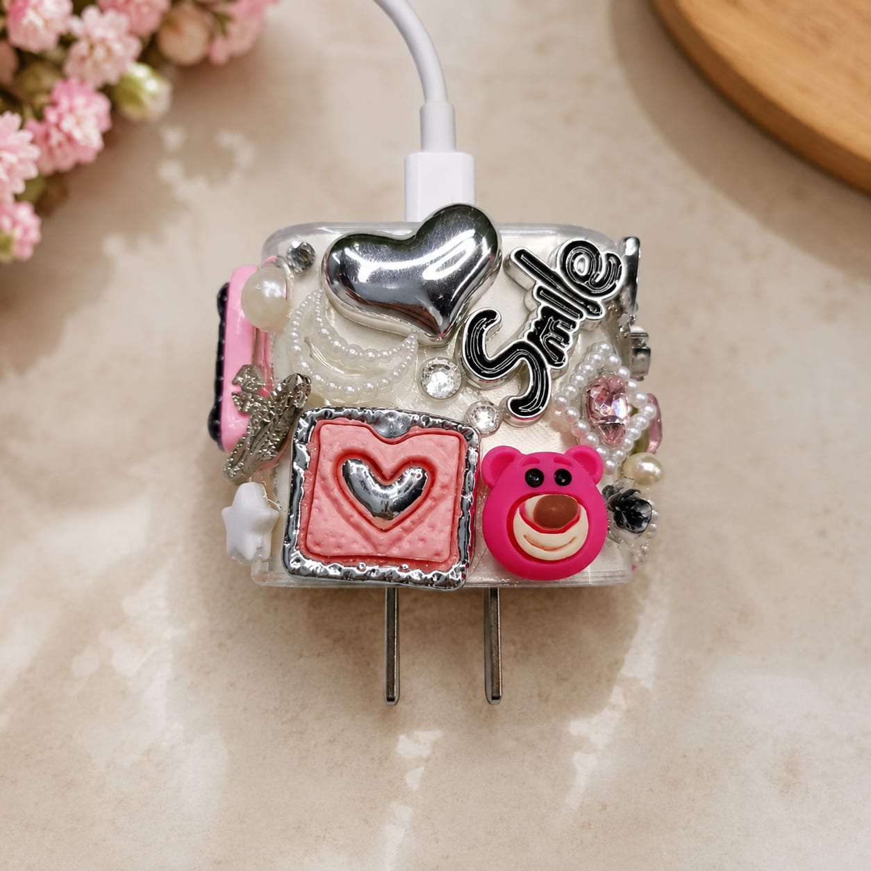 Love Charm Cute Charger Cover iPhone Charger Covers