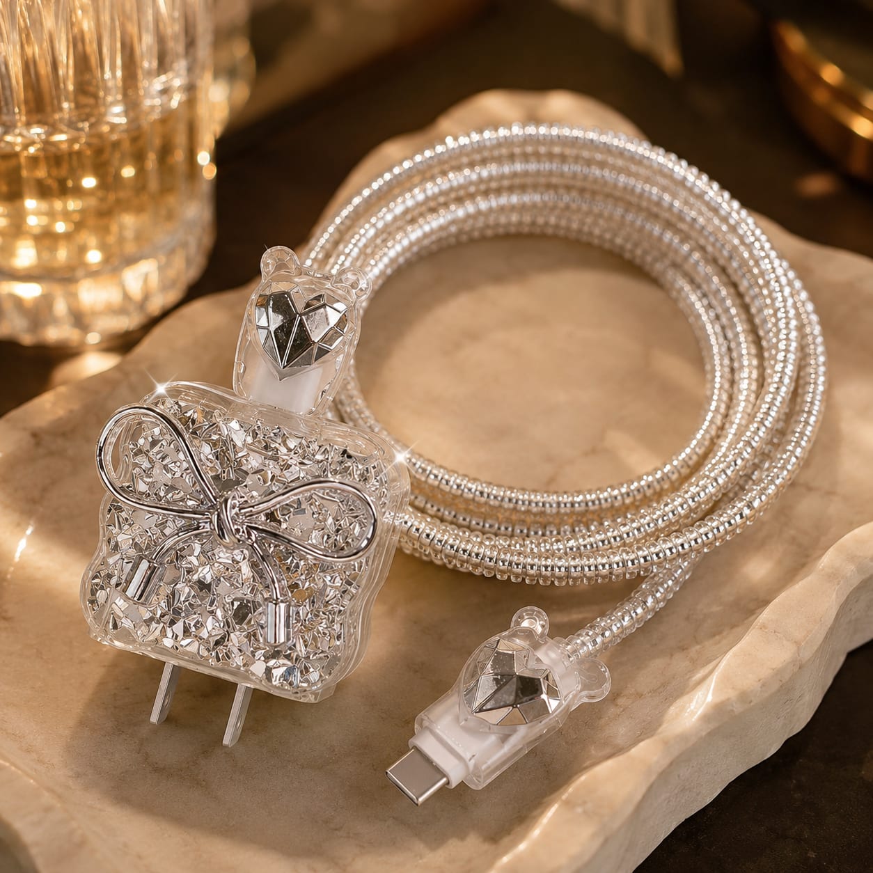 Luxe Crystal iPhone Charger Case image 3