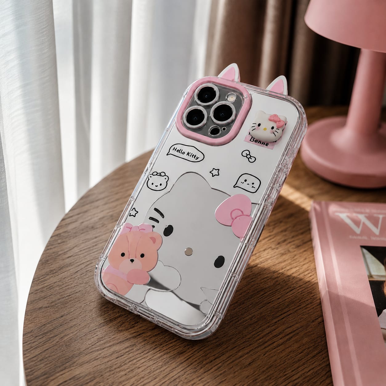 Cute Kitty Bear Case for iPhone 15 Pro