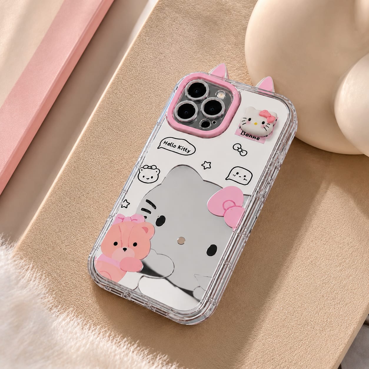 Cute Kitty Bear Case for iPhone 15 Pro Max