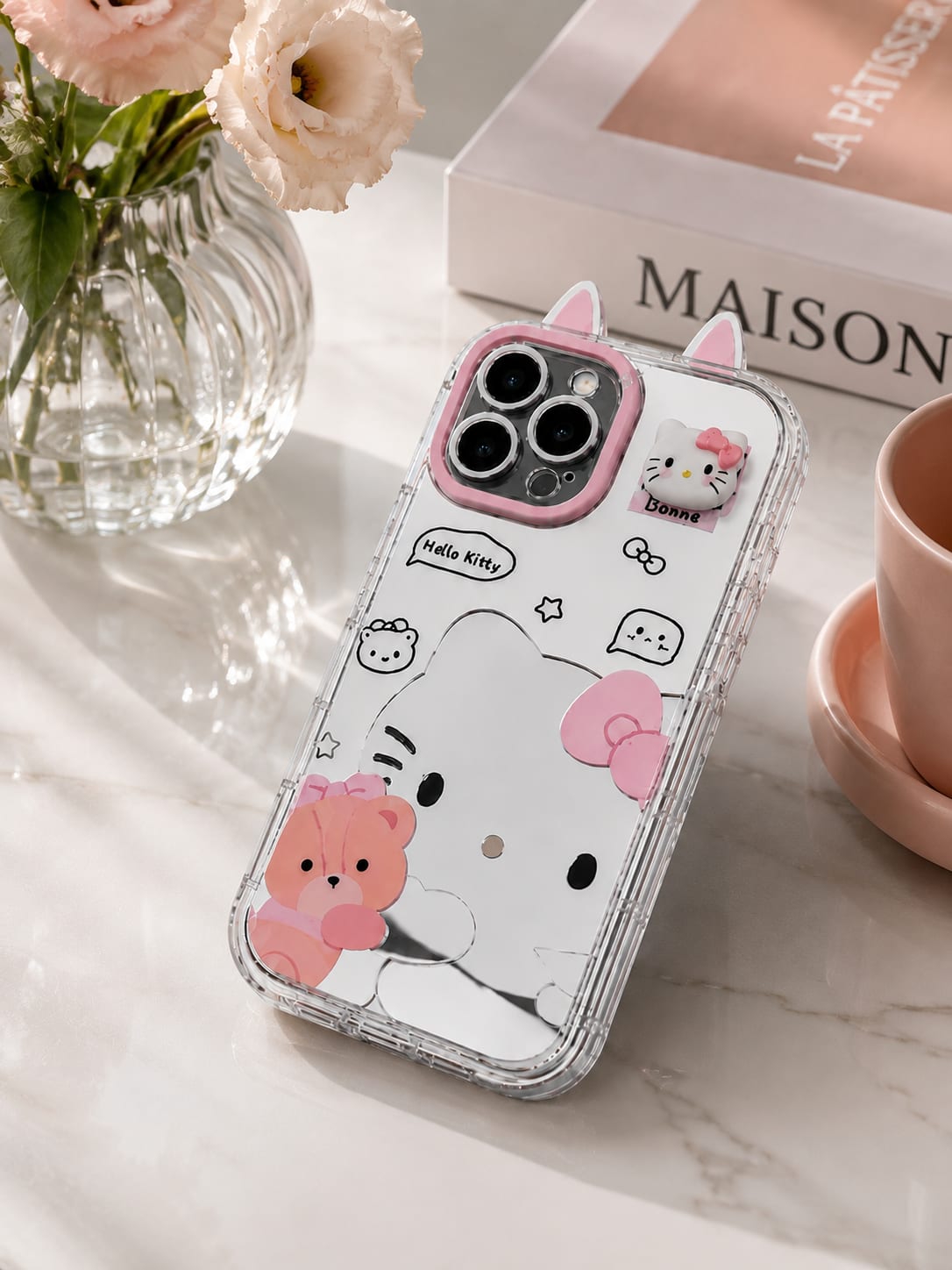 Cute Kitty Bear Case for iPhone 16 Pro Max