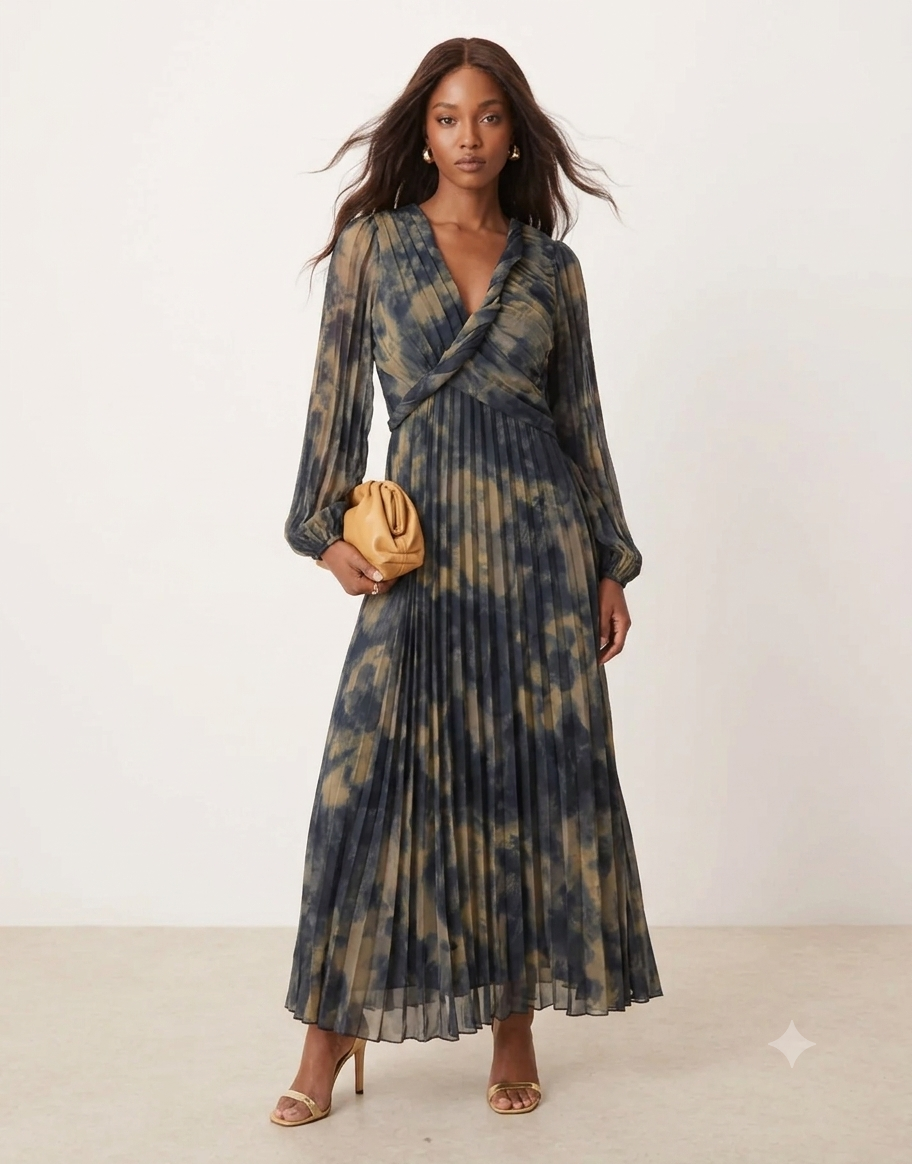 Robe Longue et Plissée