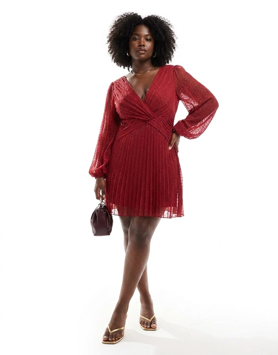 Robe Courte Plissée