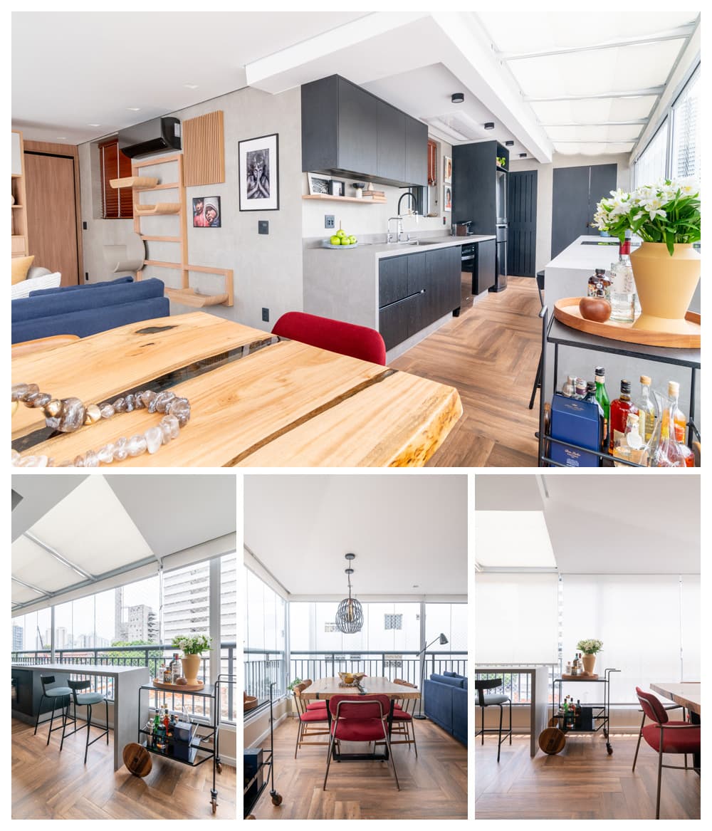 Arquitetura de interiores em apartamento-jardim / Fotografia Julia Herman
