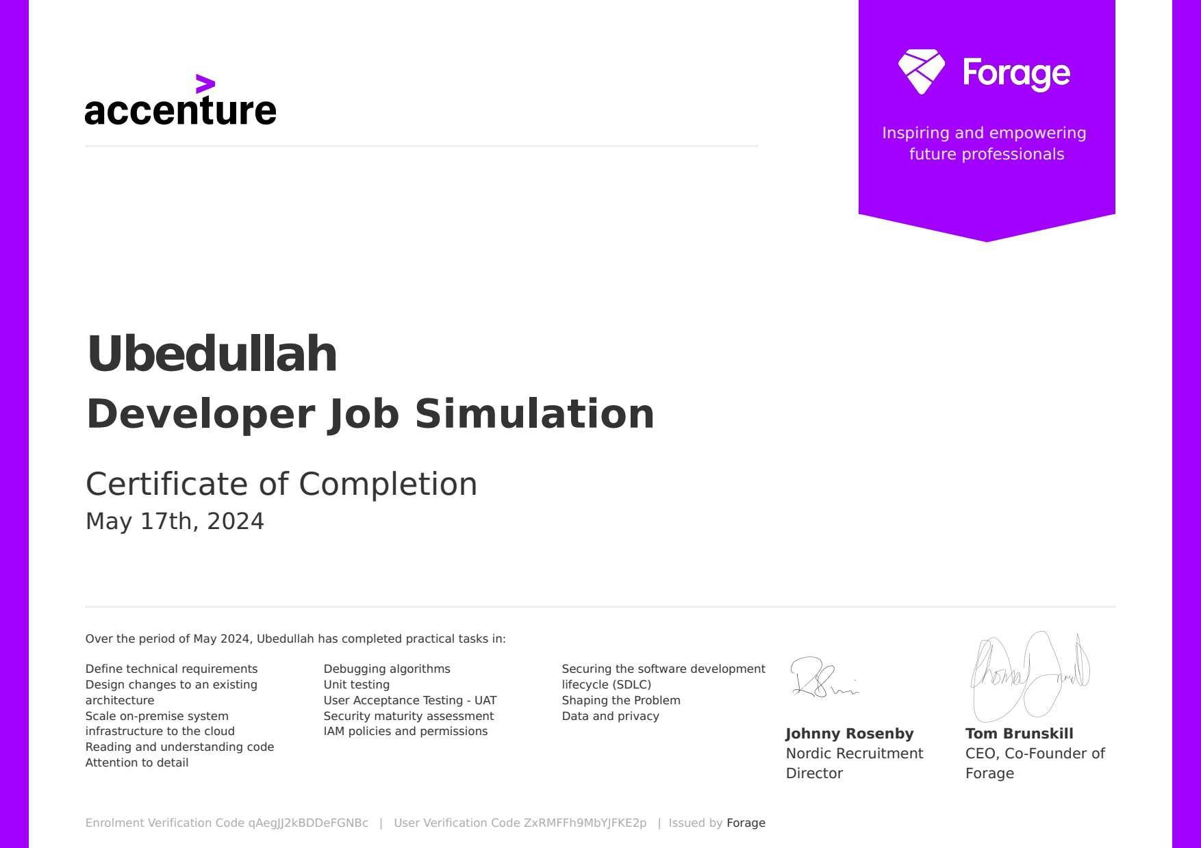 Accenture developer job simulation