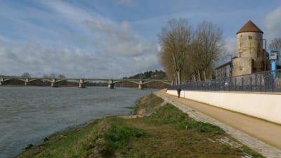 River Loire in spring at Nevers