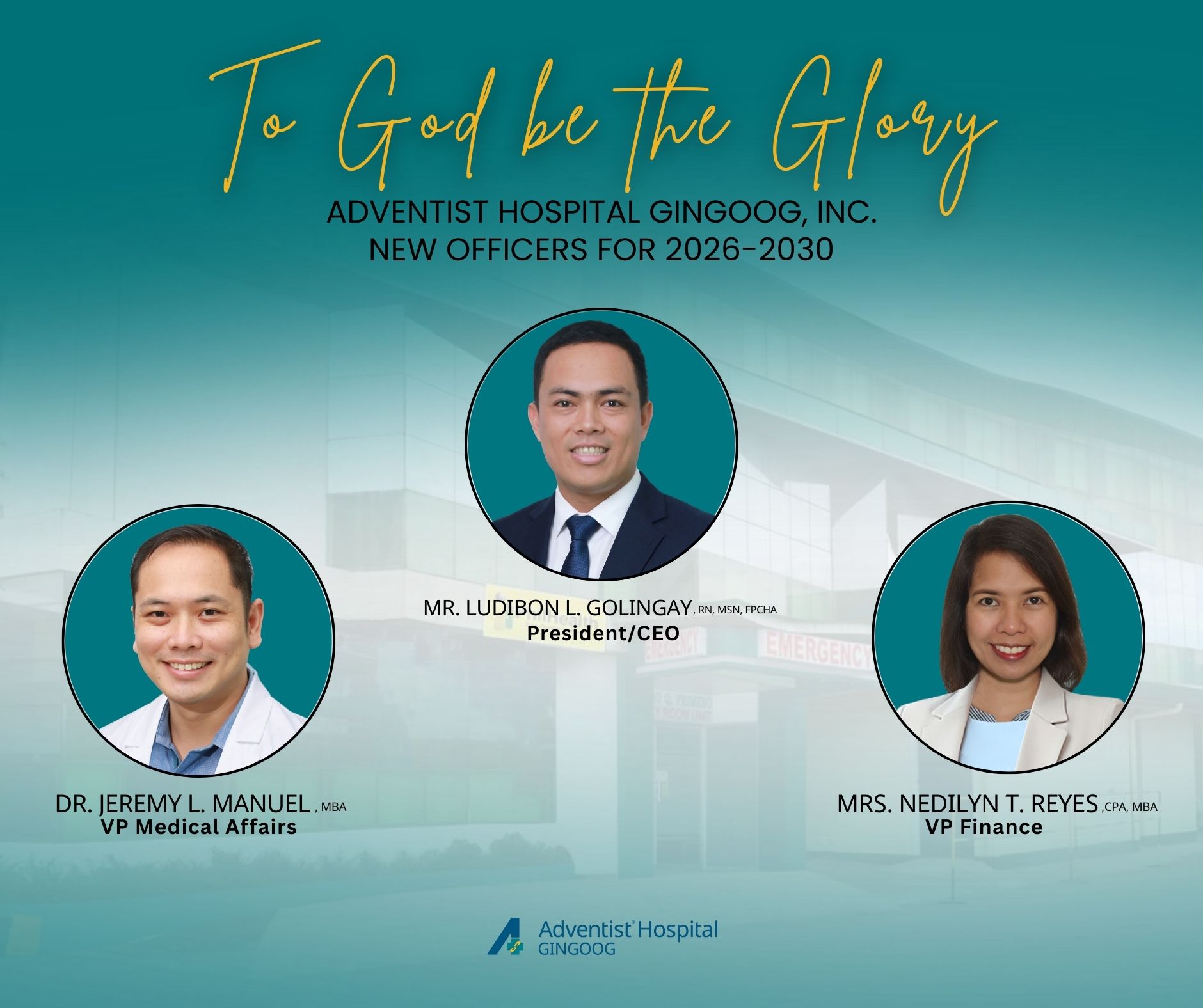 Newly elected officers for the term 2026-2030