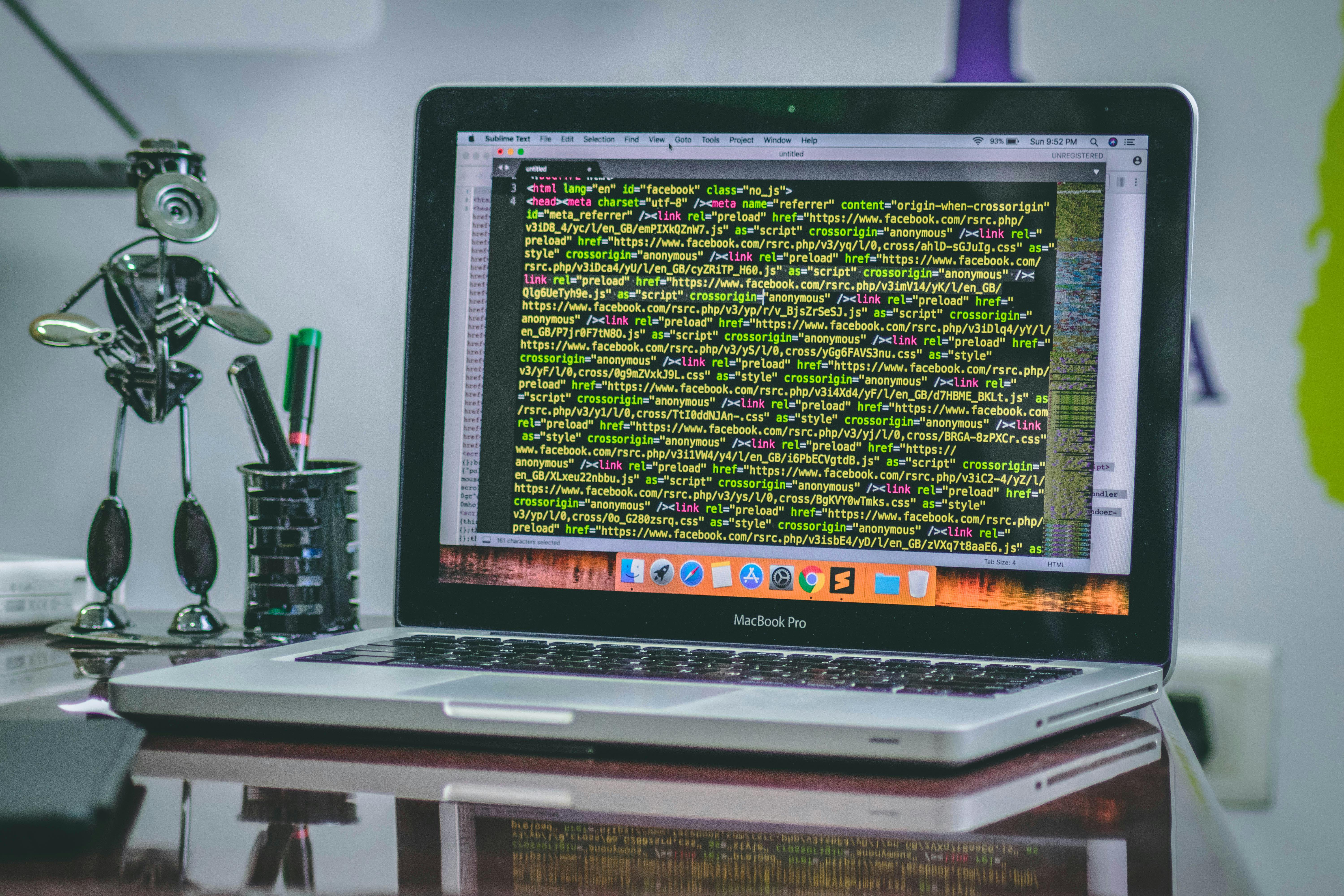 Photo by hitesh choudhary: https://www.pexels.com/photo/turned-on-macbook-pro-693859/