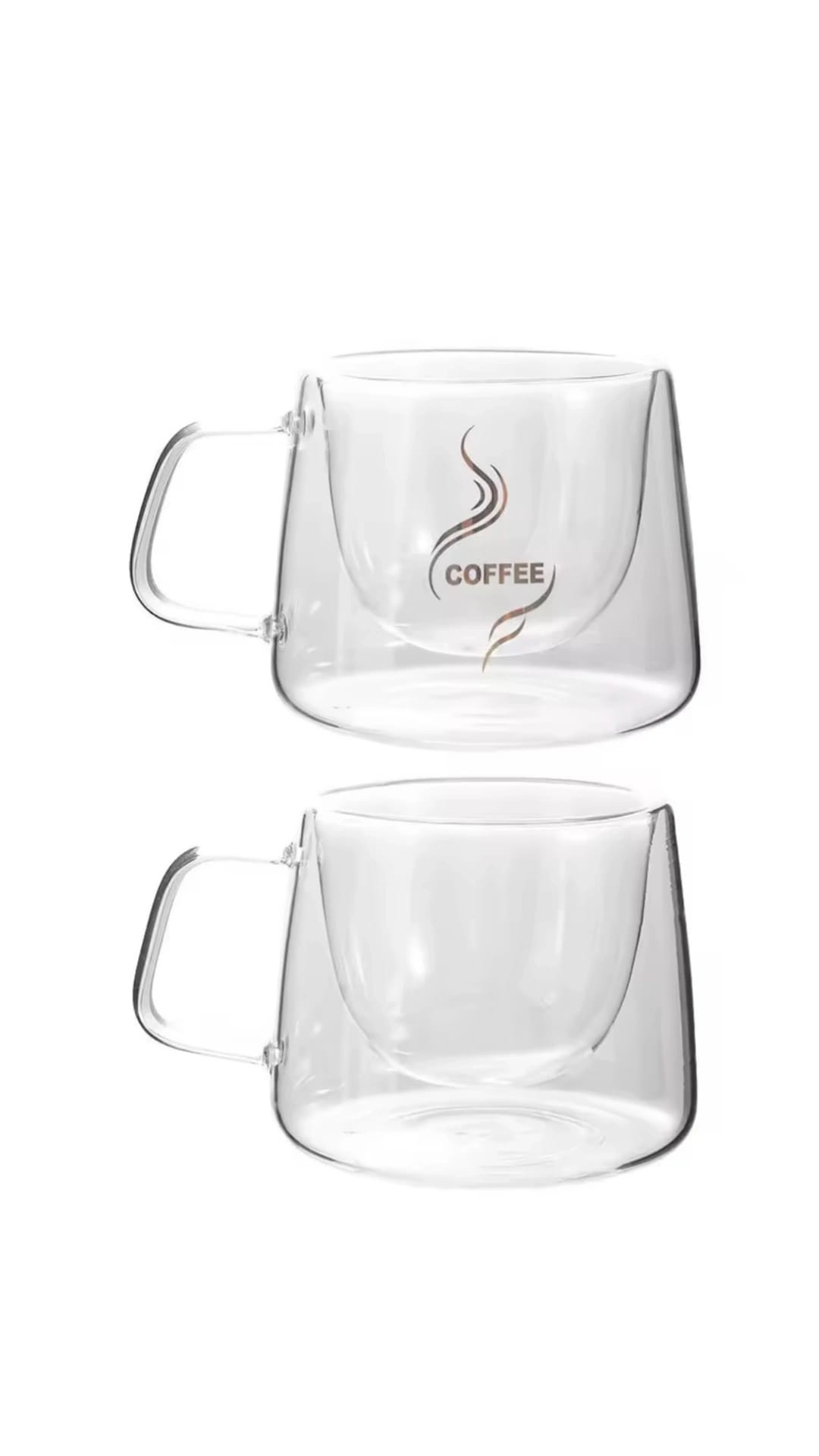 Tasse à café isotherme à double paroi avec poignée