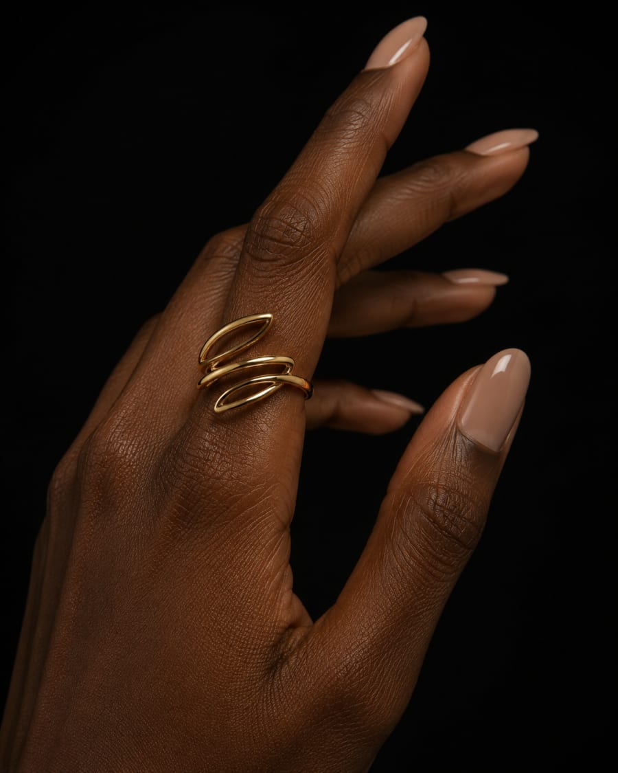 Bague Spirale dorée