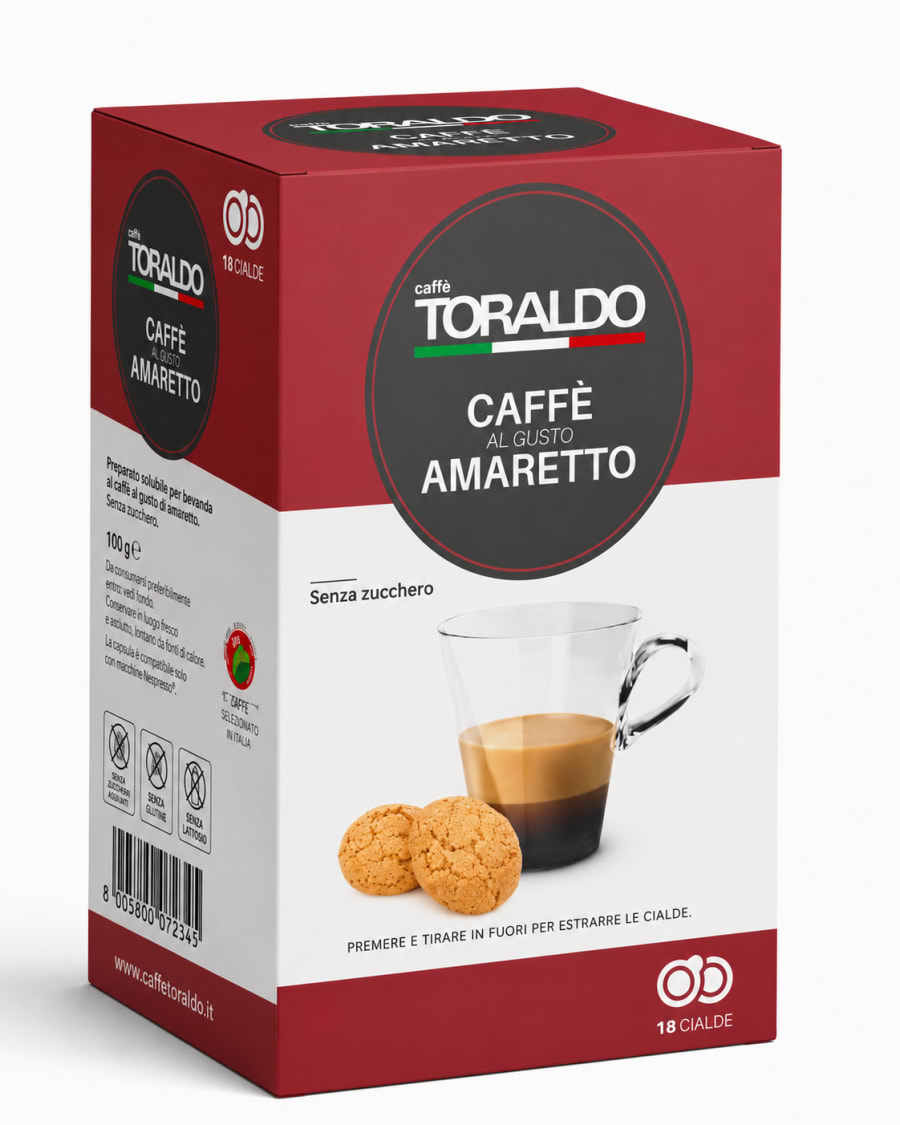 Caffè Toraldo — Café Saveur Amaretto (18 dosettes E.S.E. 44 mm)