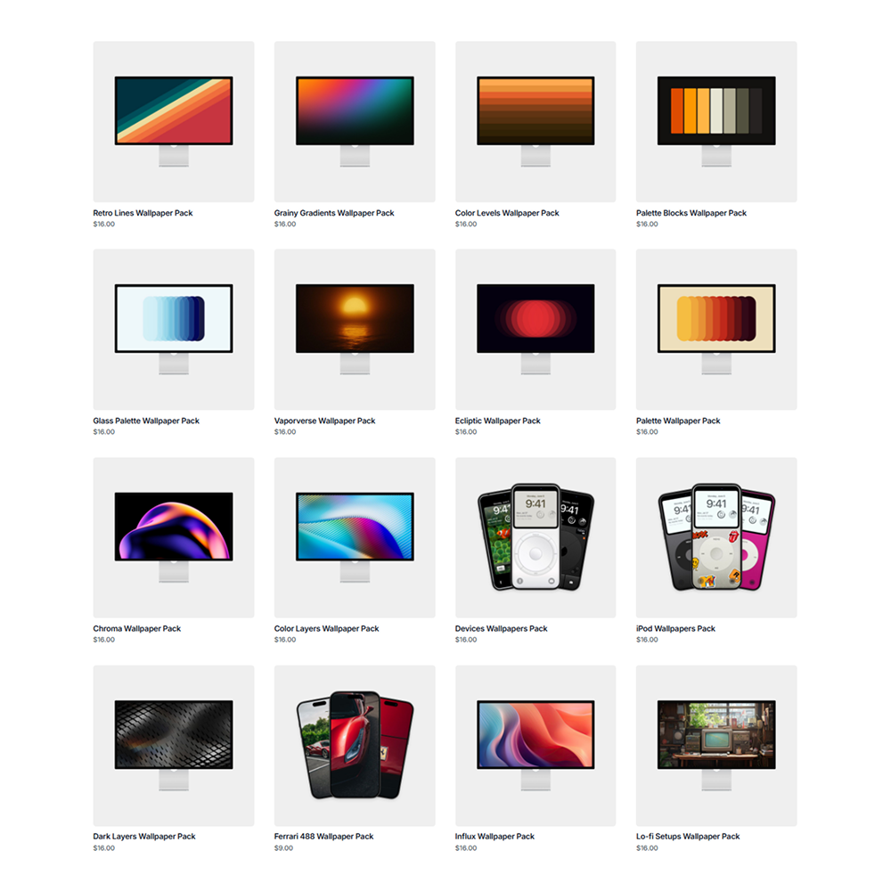 Oliur/PlatSupply Wallpapers Collection project preview showing the design interface