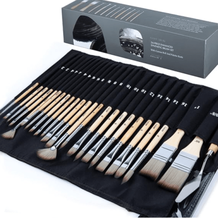 24 Pieces Paint Brush Set