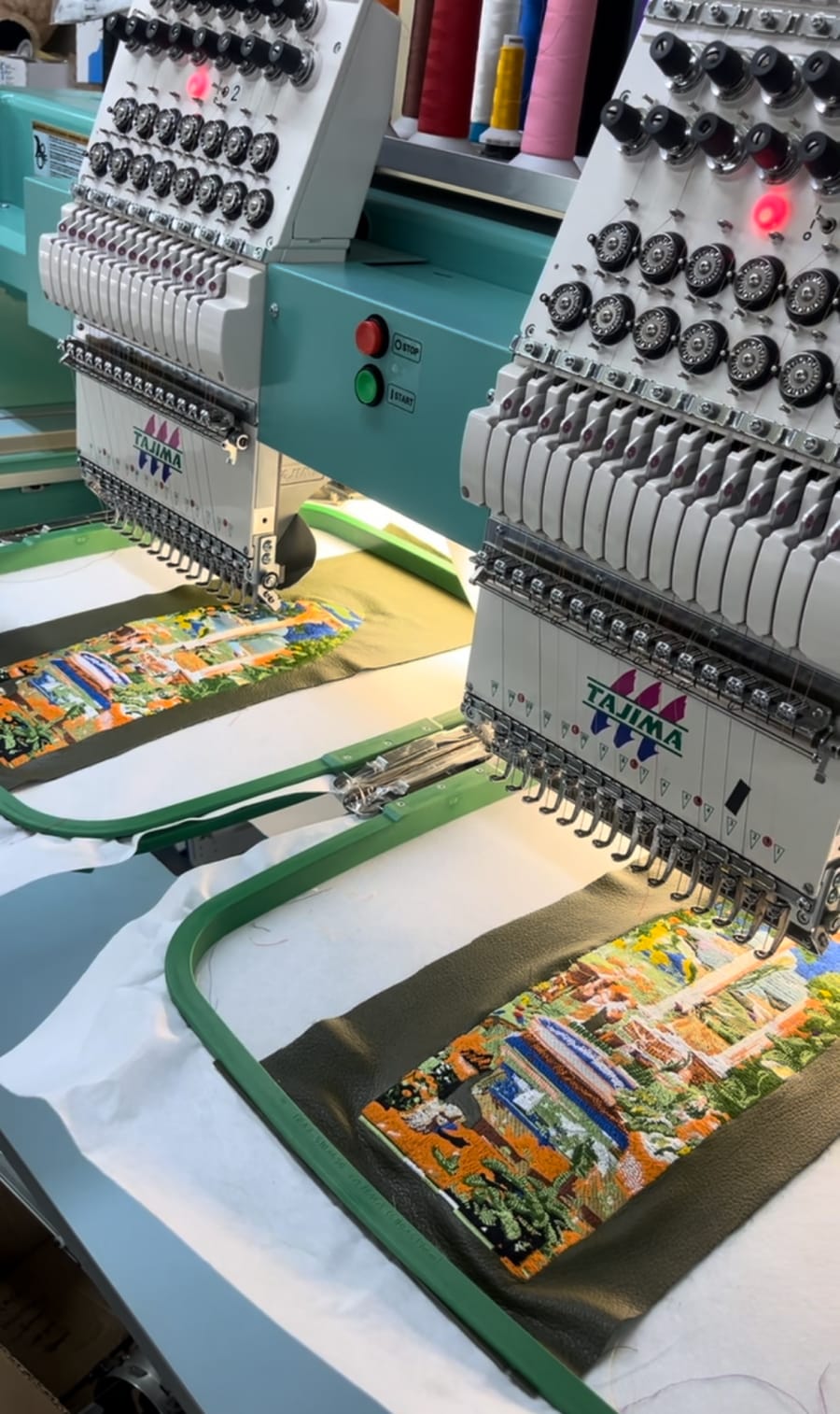 Multicolor multi-thread embroidery