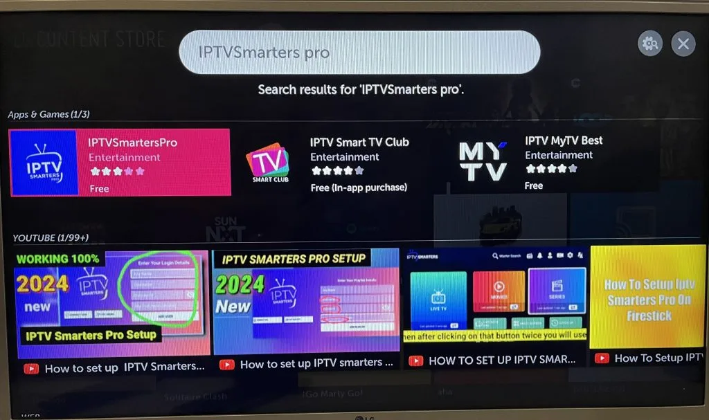IPTV smarters on LG tv