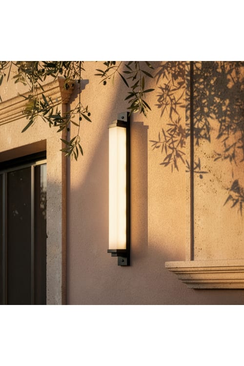 Modern Long Outdoor Wall Sconce – Exterior Waterproof Metal Wall Light
