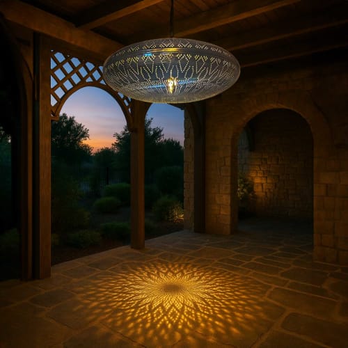 Moroccan Style Decorative Metal Pendant Chandelier - Outdoor Lighting