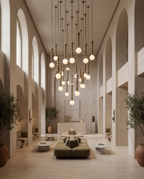 Beaded Stem Lobby Cascade