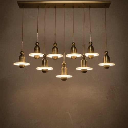 Orbit Nine-Light Linear Chandelier
