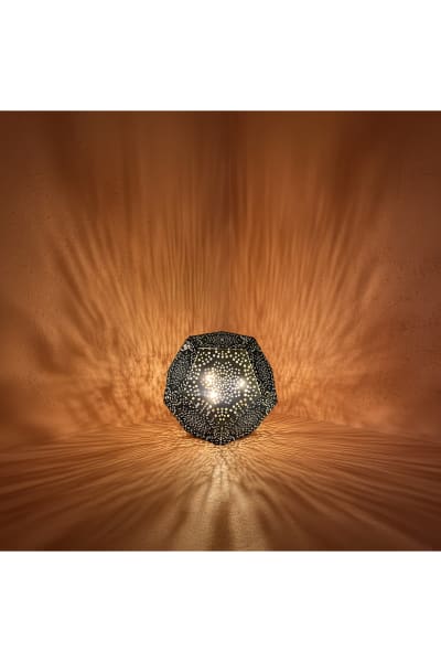 Moroccan Pattern Brass Table Lamp
