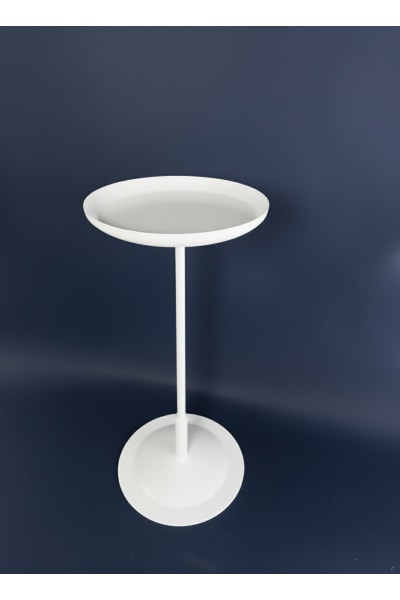 Modern Metal Side Table – Round Decorative Tray Table Minimal Design