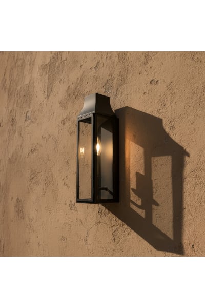 Glass & Metal Modern Wall Sconce – Decorative Lantern Style Indoor Light
