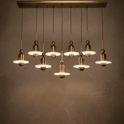 Orbit Nine-Light Linear Chandelier