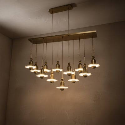 Orbit Fifteen-Light Linear Chandelier