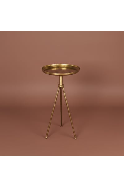 Modern Metal Side Table – Three-Leg Decorative Tray Table, Minimal Design