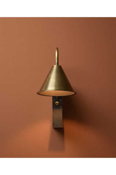 Rechargeable Antique Brass Bookshelf Table Lamp – USB-C Touch Control