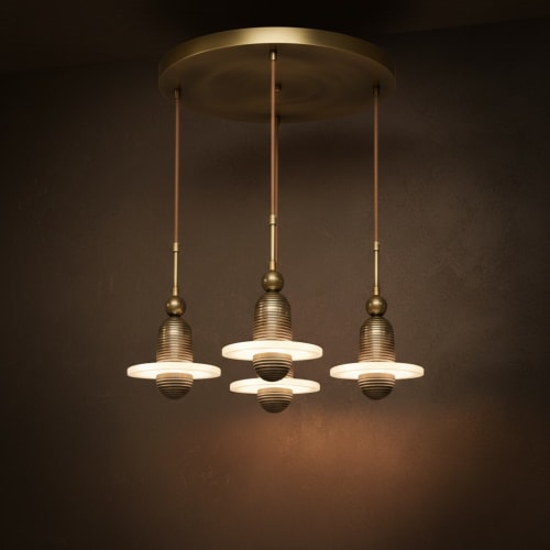 Orbit Four-Light Round Chandelier