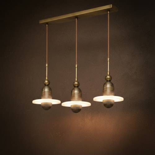 Orbit Triple Linear Chandelier