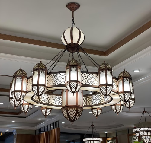 Ottoman Lantern Ring Chandelier – Mosque & Hotel Chandelier Ø150-160 cm