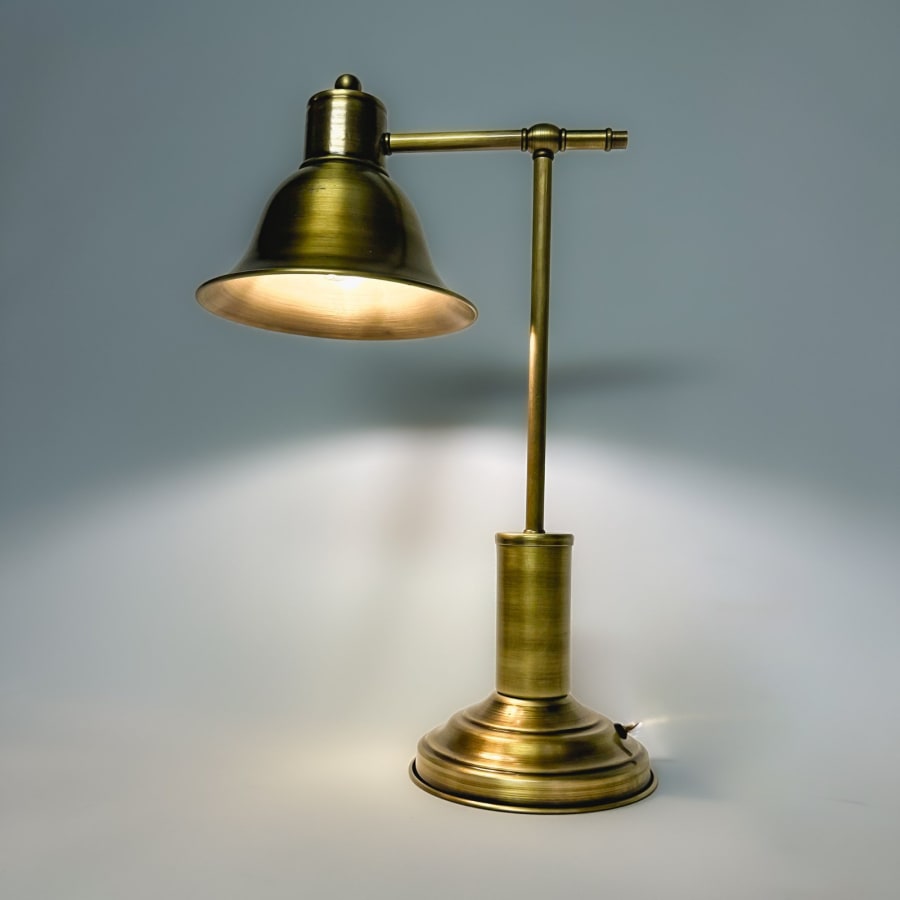 Library Desk Lamp – Antique Brass