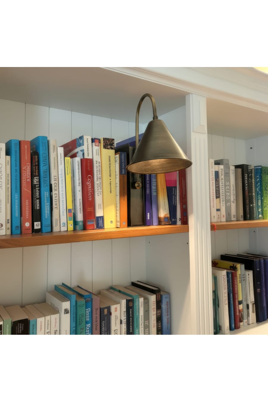 Rechargeable Antique Brass Bookshelf Table Lamp – USB-C Touch Control