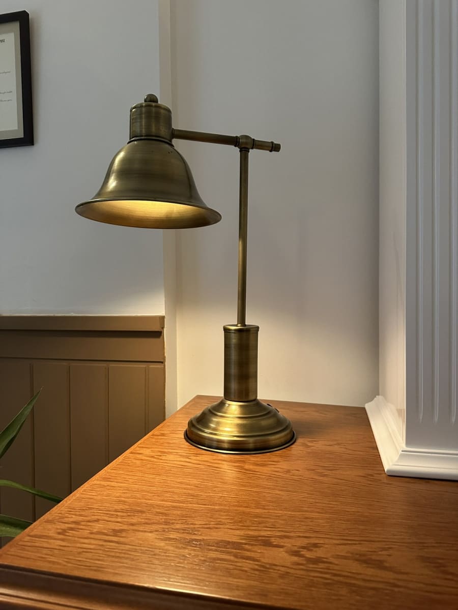 Library Desk Lamp – Antique Brass