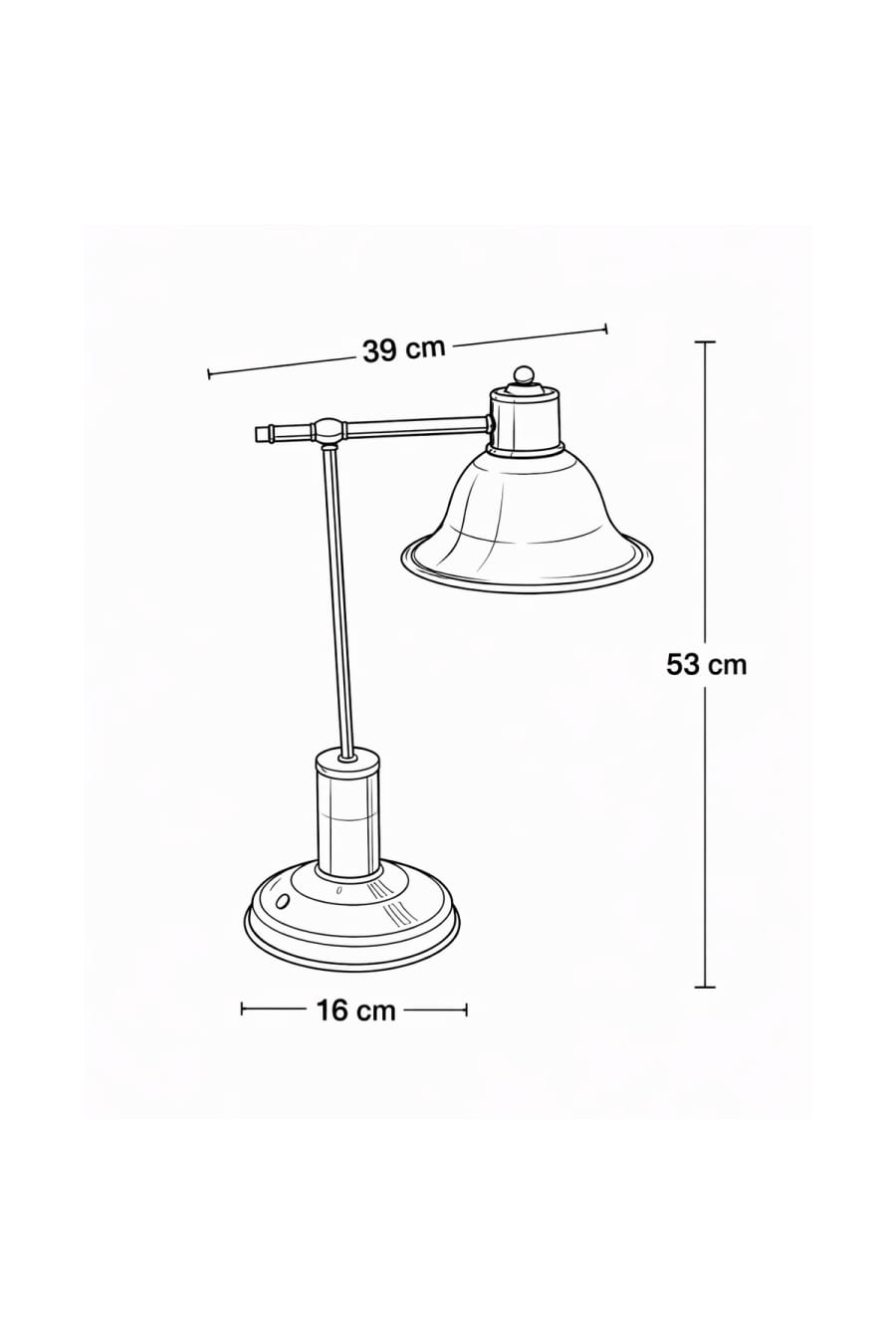 Timeless Classic Metal Desk Lamp - Study and Reading Light