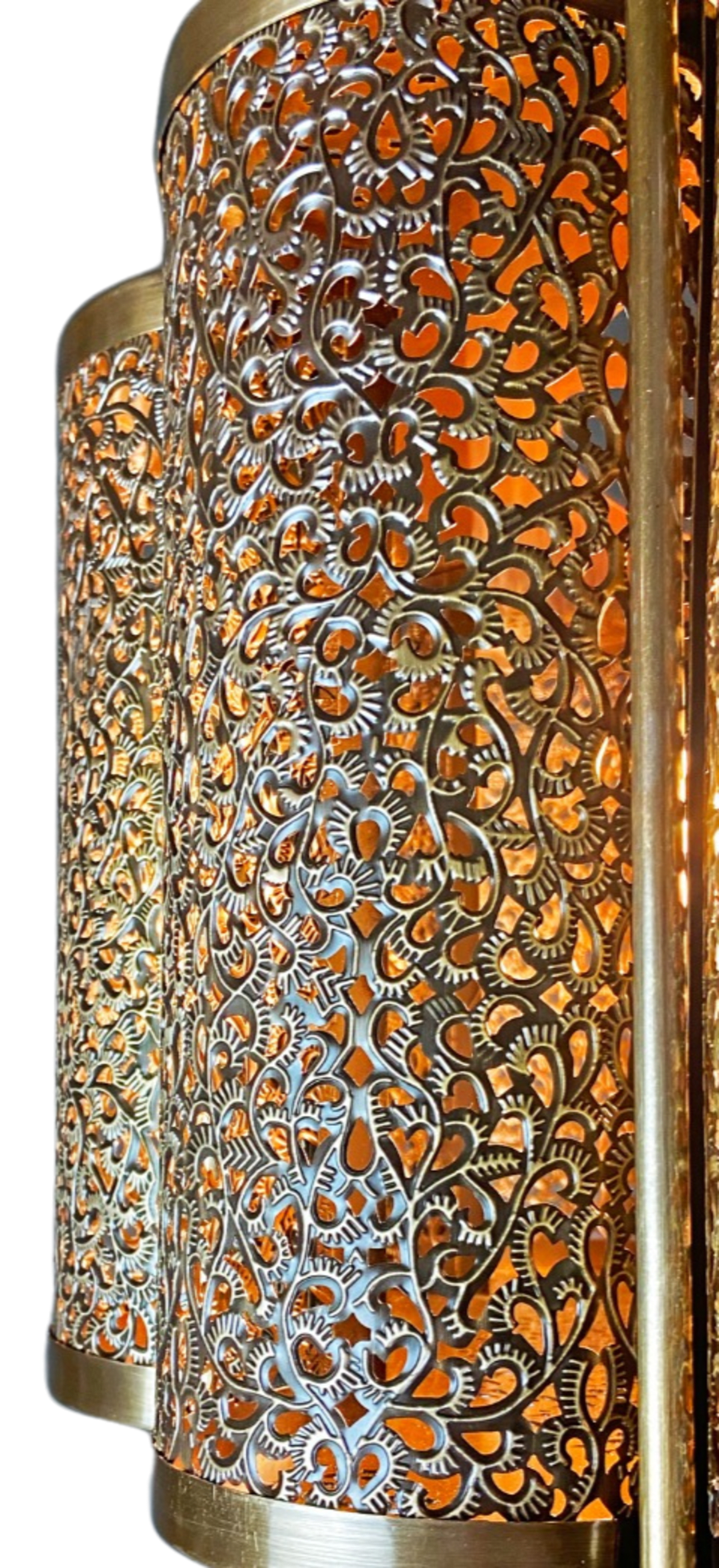 Ottoman-Inspired Pendant Chandelier - Antique Brass Finish