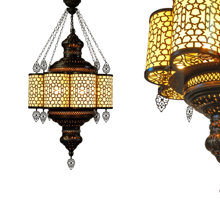 Handmade Tiered Chandelier – Antique Brass Ottoman Candelabra Style