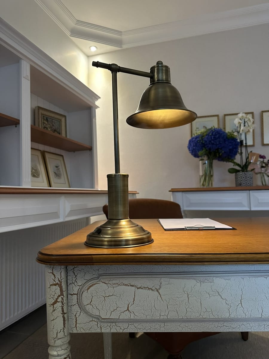 Library Desk Lamp – Antique Brass