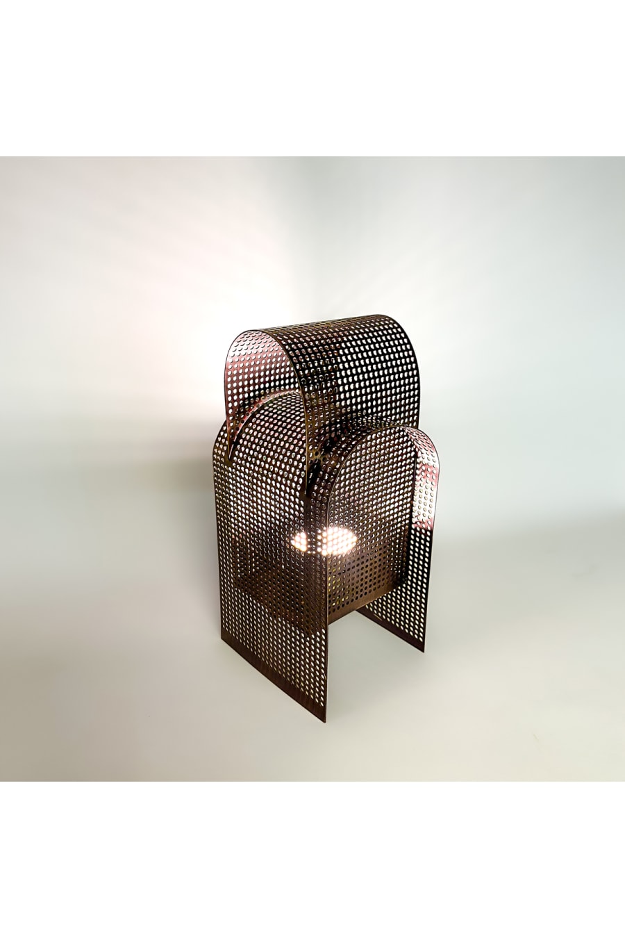 Modern Perforated Metal Decorative Light – Geometric Pattern Ceiling Fixture