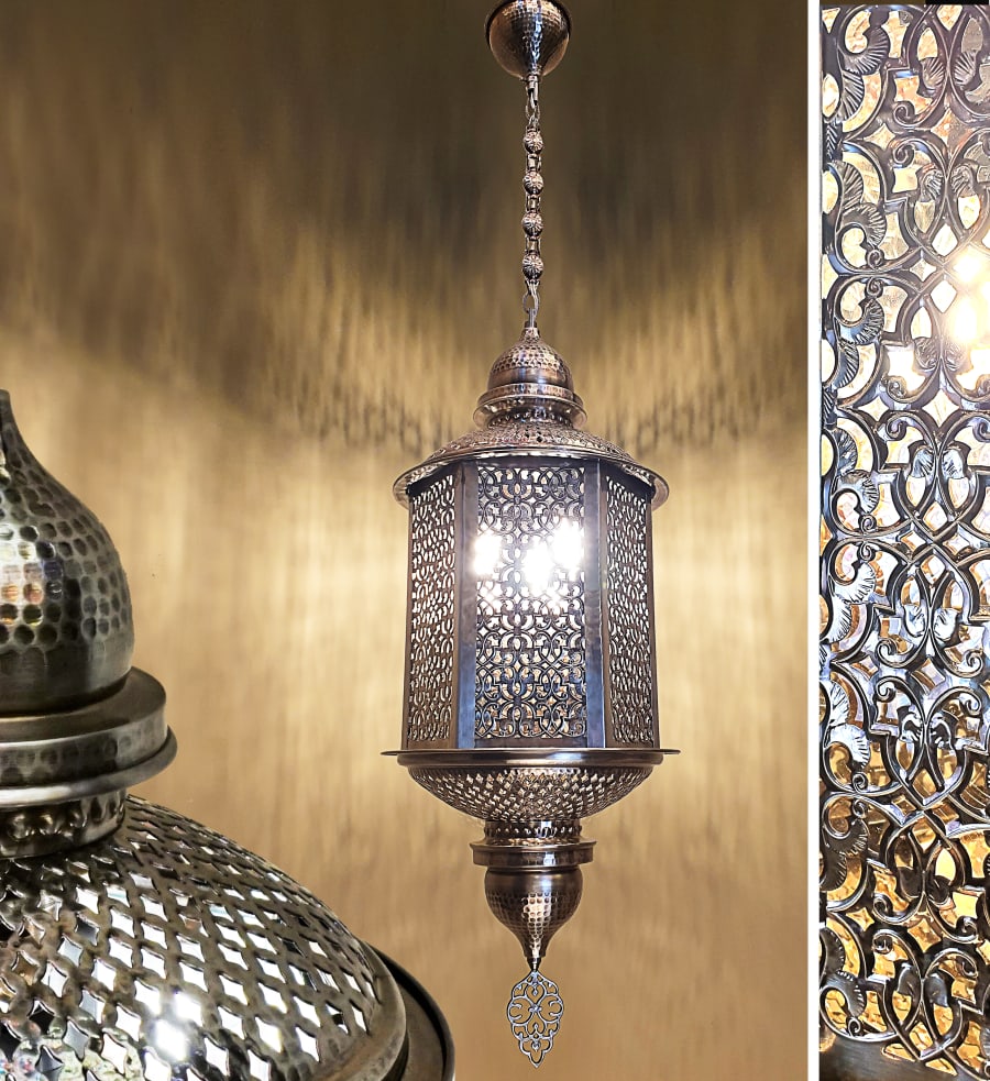 Moroccan & Ottoman Style Brass Pendant Chandelier – Hotel Lobby Lighting