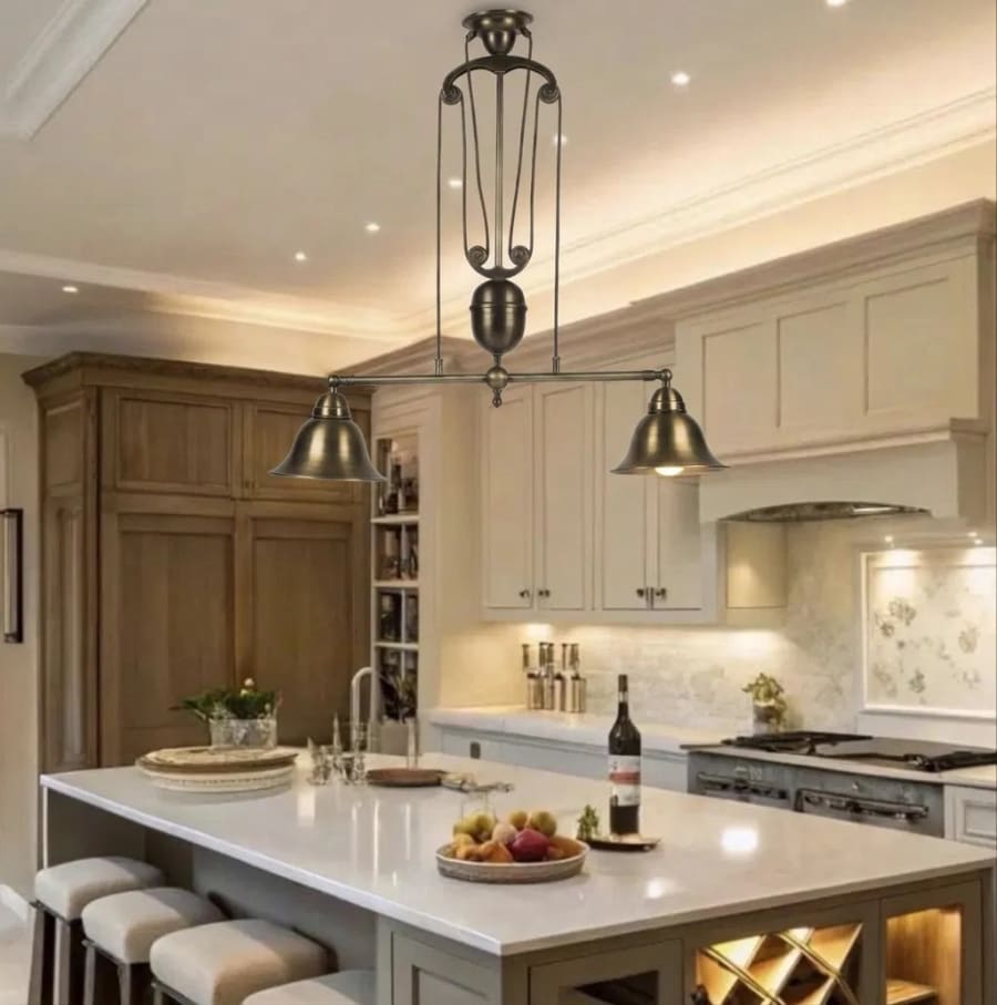 Rise and Fall Twin Pendant – Bell Shades