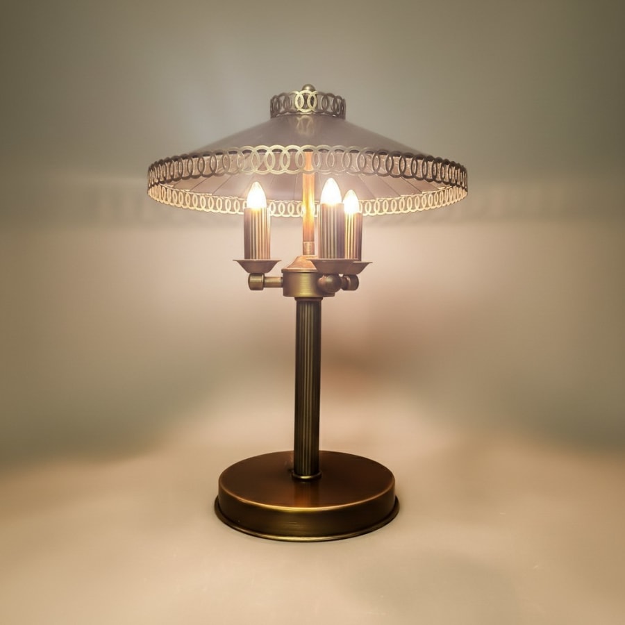 Vintage Halo Mirror-Lined Table Lamp