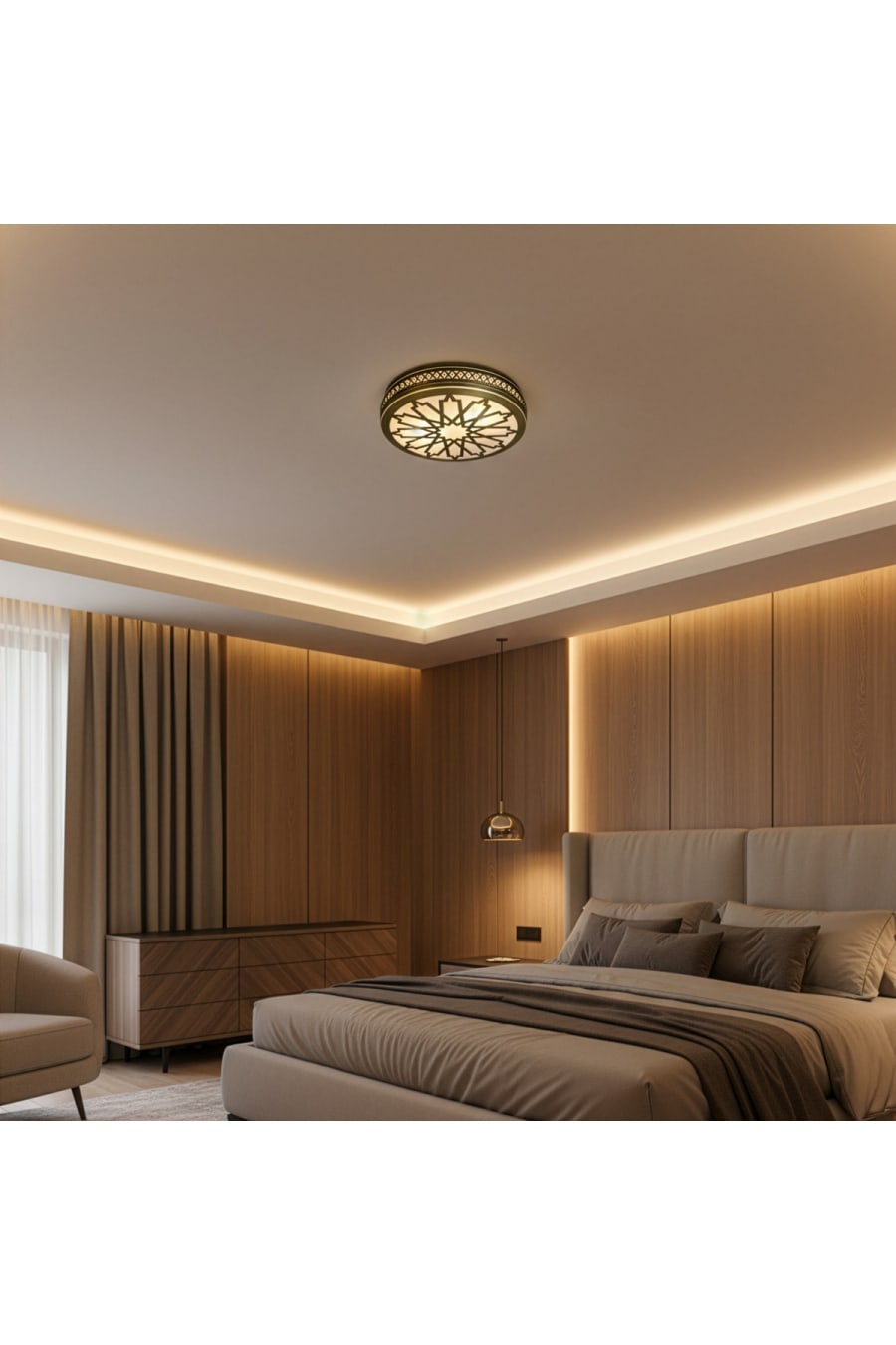 Decorative Patterned Flush Mount Ceiling Light – Modern Plafond Lamp