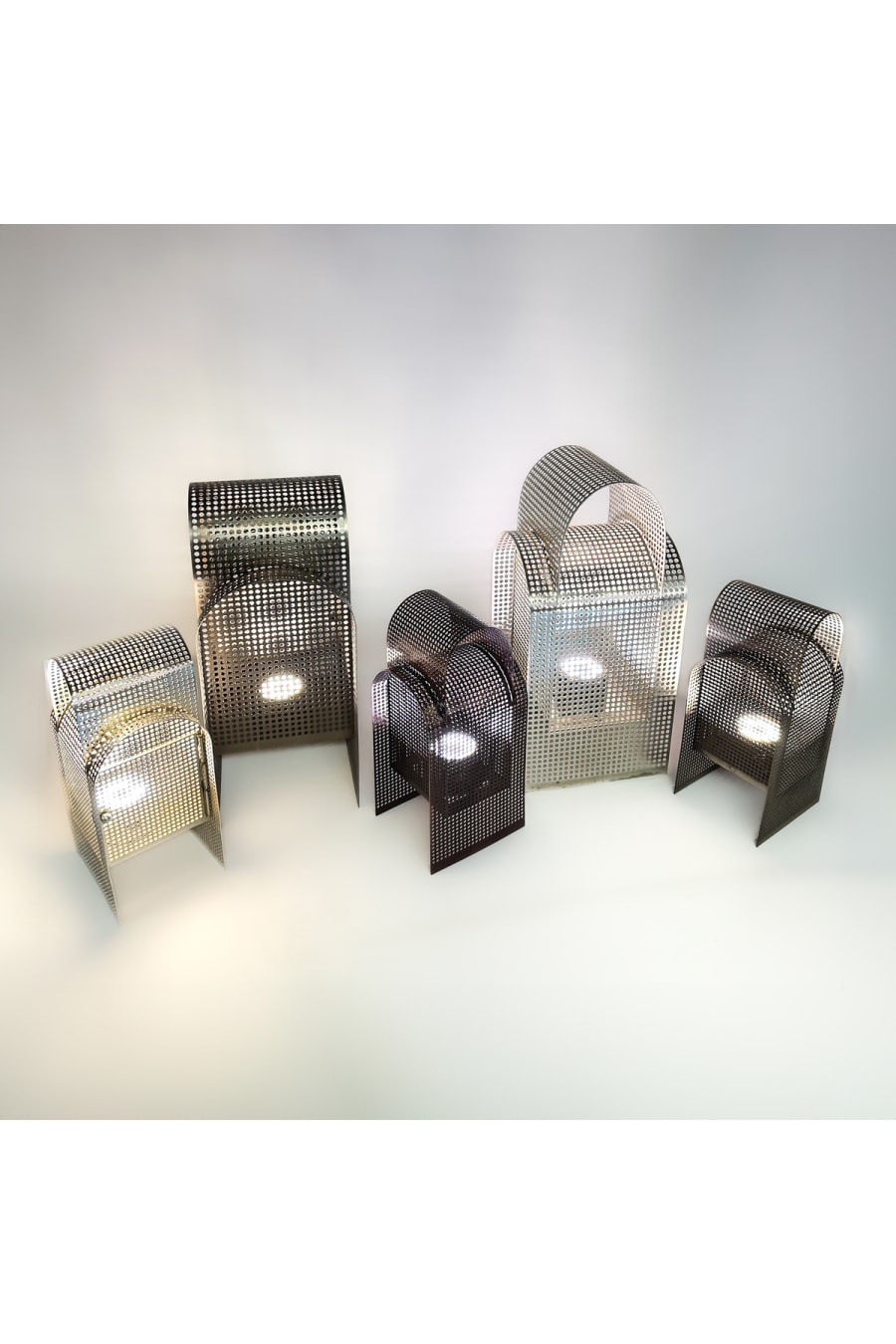 Modern Perforated Metal Decorative Light – Geometric Pattern Ceiling Fixture