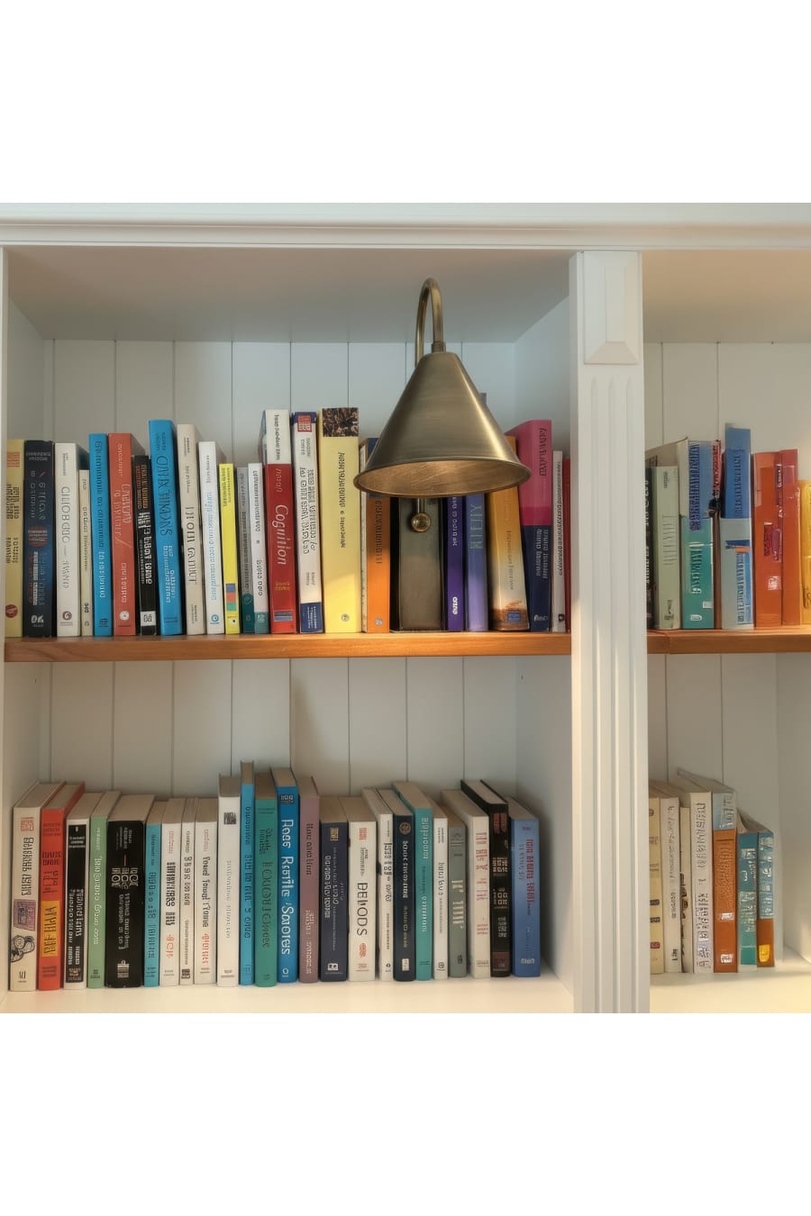 Rechargeable Antique Brass Bookshelf Table Lamp – USB-C Touch Control
