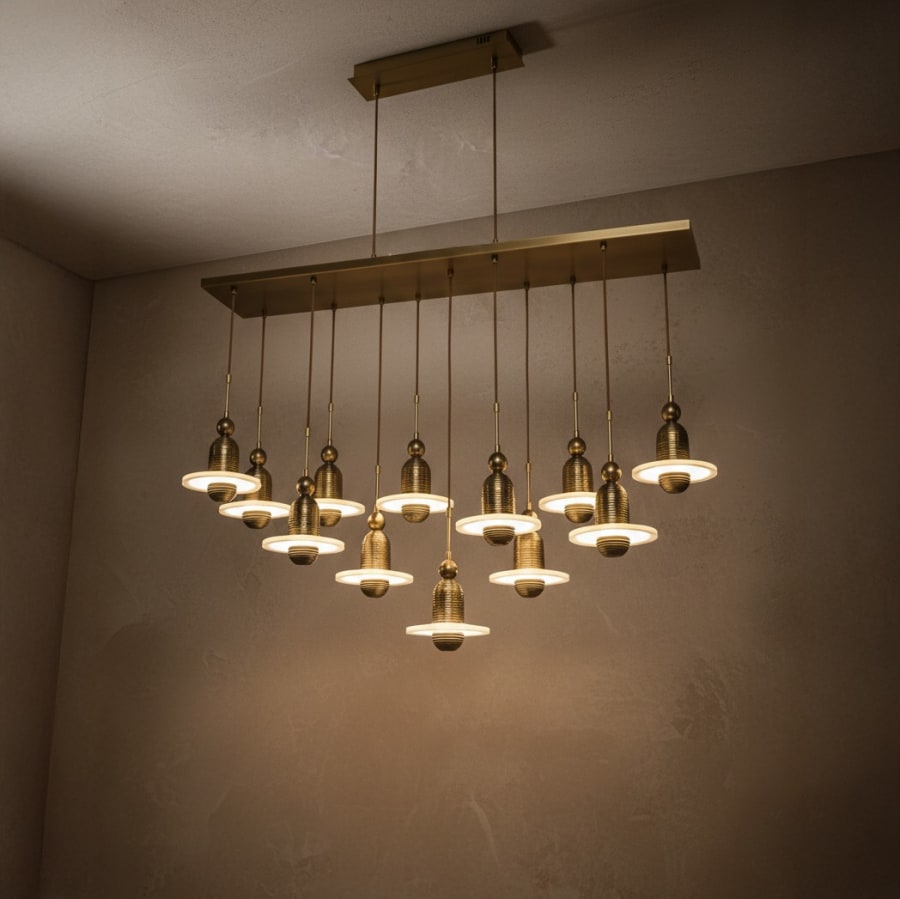 Orbit Fifteen-Light Linear Chandelier