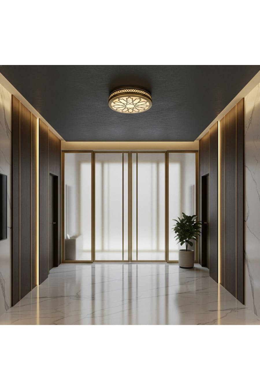 Decorative Patterned Flush Mount Ceiling Light – Modern Plafond Lamp