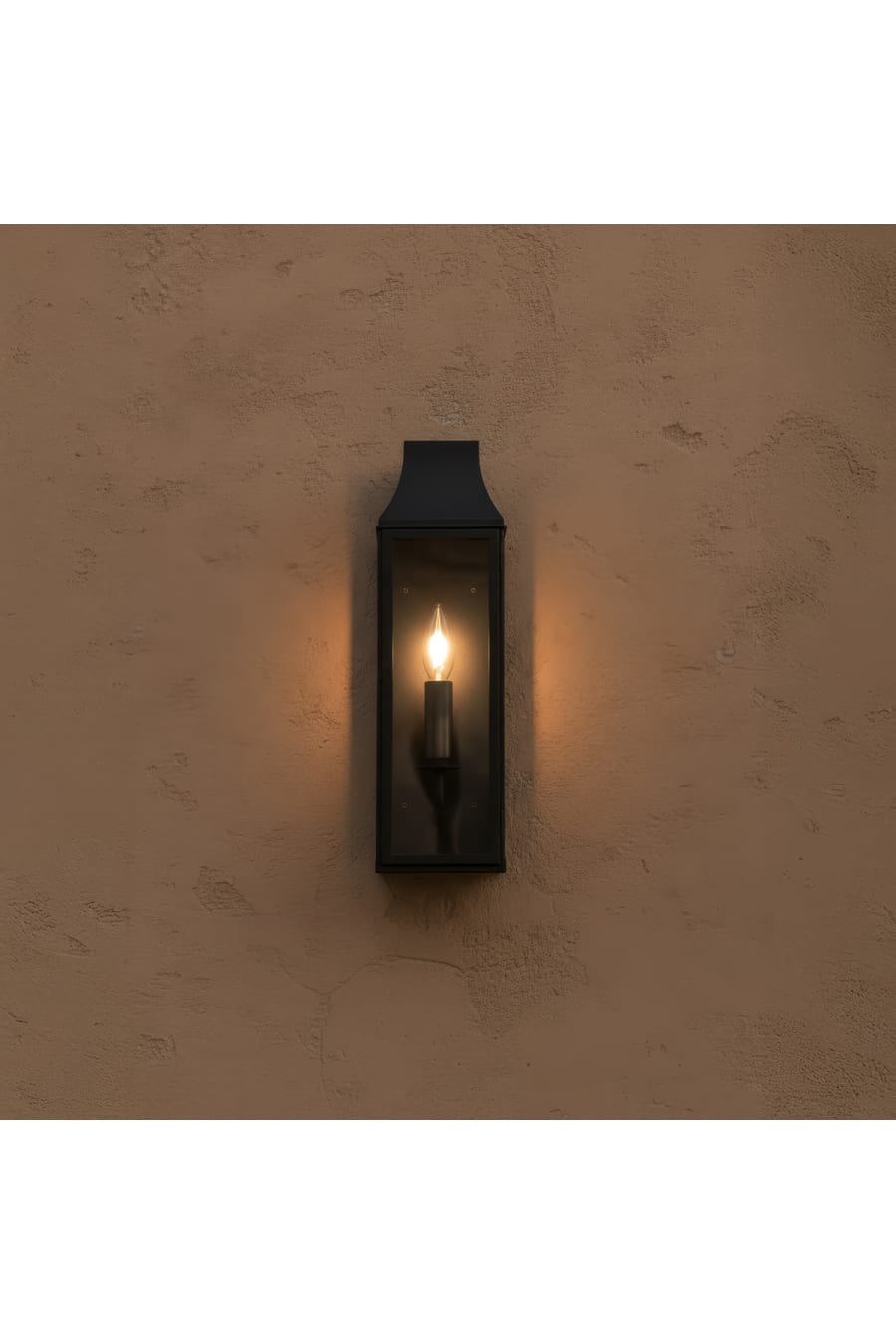 Metal Camlı Modern Duvar Apliği Dekoratif Fener Aydınlatma